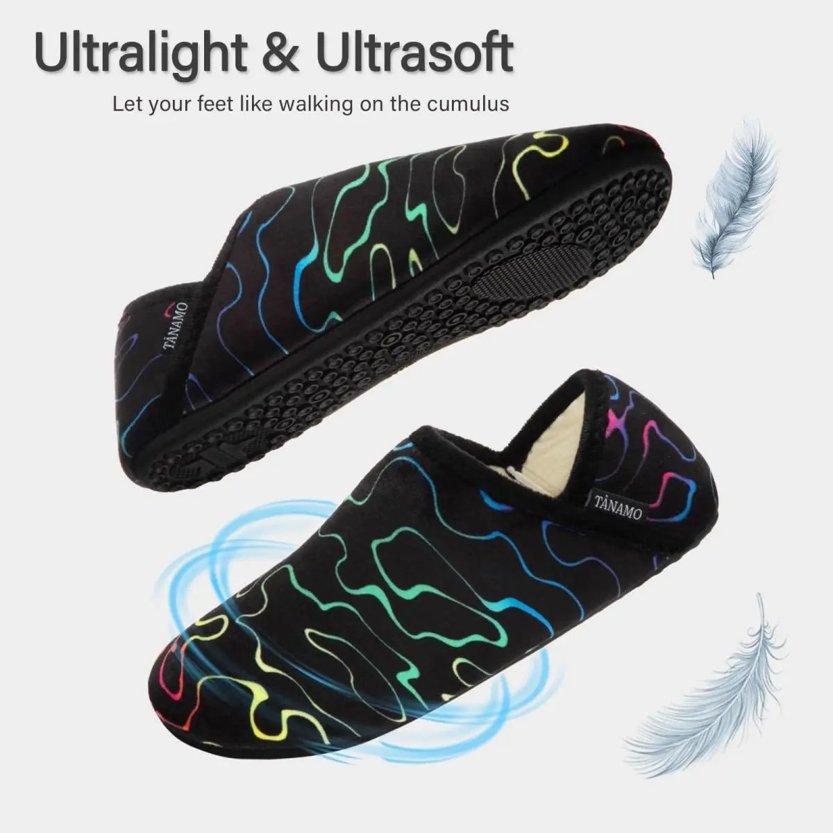 House Slippers for Women Men Indoor Barefoot Slippers Socks Furry Slip on House Shoes Cozy Comfy Slippers for Home Bedroom Travel Yoga - Love Salve